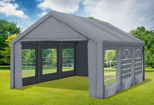 Partyzelt 4x6m grau pvc - partyzelt,