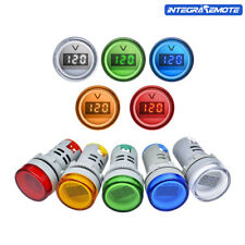 Mini LED Voltmeter Voltage Meter Indicator Pilot Light 22MM AC60-500V Multicolor