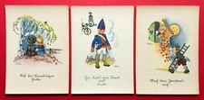 3 x Künstler AK von Liesel Lauterborn Kinder Kind in Uniform Leiter     ( 100525