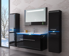 Badmöbel Set montiert Weiss