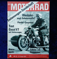Motorrad 4/1969,  Test Moto Guzzi V7 Gespann, Maico, Weslake Motoren