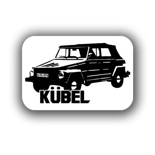 Aufkleber 6x4cm kübelwagen - 6x4cm,