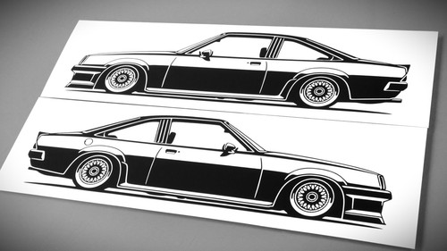 Opel manta gte sticker - manta,