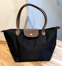 SHOPPER Nylon/PU-Leder* schwarz*NEU* goldfarbene Hardware*B:.47 cm / H: ca.30 cm