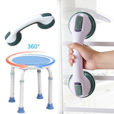 Drehbar 360° Badhocker Duschstuhl Badestuhl mit Duschgriff Saugnapf Wannengriff*