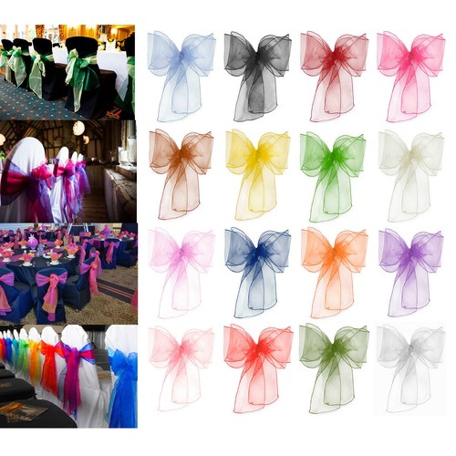 100pcs organza sashes - 1-100pcs,