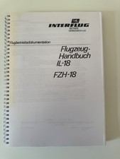 INTERFLUG - Flugzeug Handbuch IL-18 FHZ-18