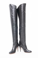 Edle leder overkneestiefel - leder,