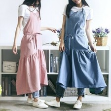 Baumwolle Leinen Schürze Lang