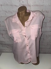 H&M Chiffonbluse ärmellos mit