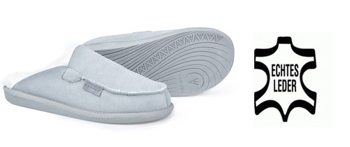 Damen pantoffeln echtes leder - echtes,