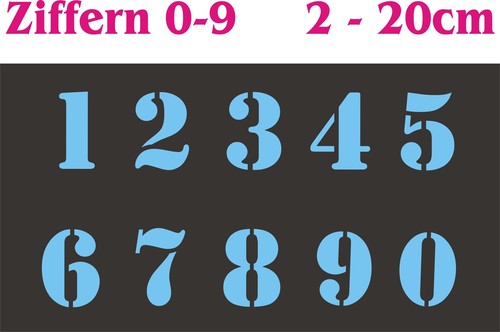 Ziffern0 - -9, =