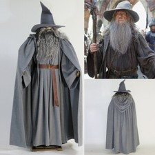 The Lord of the Rings Gandalf Cosplay Costume Kostüm Umhang Outfit Hobbit Bart