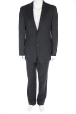 BOSS HUGO BOSS Anzug reine Schurwolle Karo kariert 98 = L anthrazit schwarz