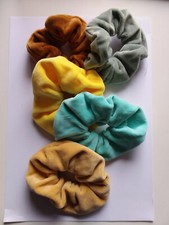 3 mal XXL Samt Haargummi Zopfgummi Haarband Zopfband Scrunchie +farbig sort. +D+