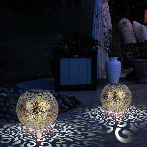 Led solarkugel - 2x,