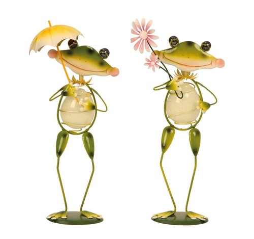 Stück frosch figuren metall - 2,