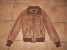 Coole cognac-farbene Lederjacke von ONLY in Größe S - wie neu!