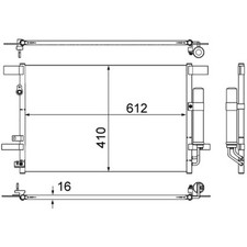 Kondensator Klimaanlage MAHLE AC 557 000S für Citroën Peugeot C-Crosser 4007