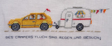 Stickbild-Kreuzstich-point de croix - stickizz - Fremme+VH-Garn -Leinen -Camping
