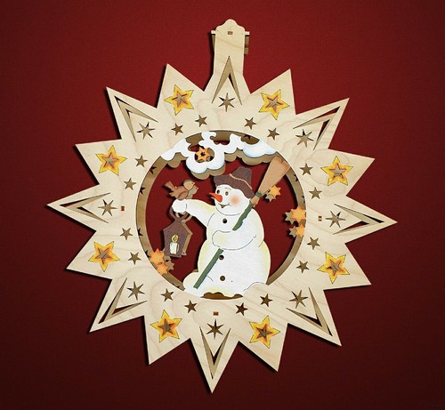 Fensterbild deko schneemann - fensterbild,