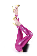 Damen Glanzleggings pink Weich