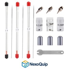 Airbrush Ersatzteile Düse Nadel Set 0,2mm 0,3mm 0,5mm Edelstahl Zubehör Kit