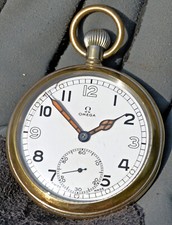 Omega Taschenuhr 1935-1943 Militär zugeordnet G.S.P.T. Englische Armee