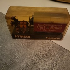 Preiser H0 Figuren Set 455 Pferdegespann Möbelwagen Carl Balke