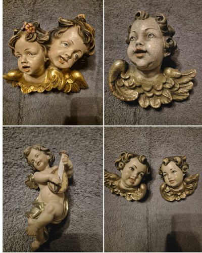 5er set barock engel wanddeko - barock,