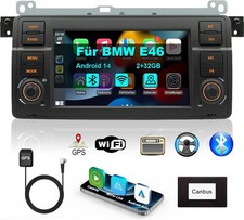 Für BMW E46 3er 318 320 325 M3 DSP USB Android 14 2+32GB Autoradio GPS Navi RDS