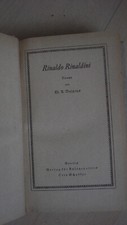 "Rinaldo Rinaldini" Vulpius ,Buch( Kolportage )
