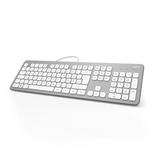 Hama USB PC-Tastatur KC700 Weiß/Silber 182651