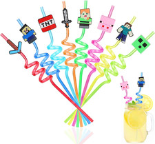 16 Stück Pixel Strohhalme