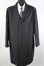 Schwarz-grauer Mantel Herbst/Winter Gr.102/L Wolle Polyester Kaschmir