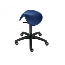 Sattelsitzhocker, Rückenfreundlich, mit Sitzneigung, Polster blau