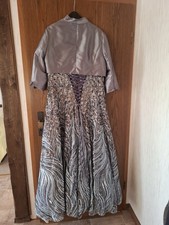 Silbernes langes abendkleid - silbernes,