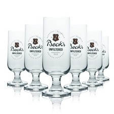 6x Becks Bier Glas Pokal 0,5l