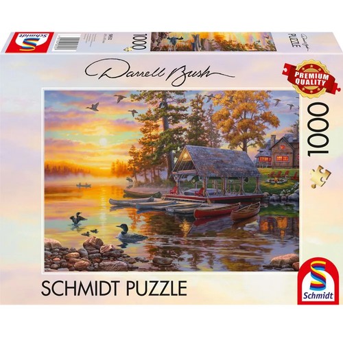 Puzzle bootshaus mit kanus - puzzle,