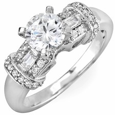 Runde Form 18k Weiss Gold 2.25