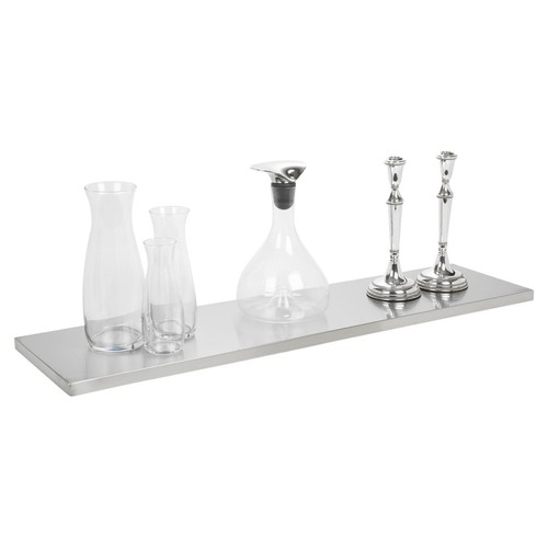 Wandregal aus edelstahl mit - edelstahl,