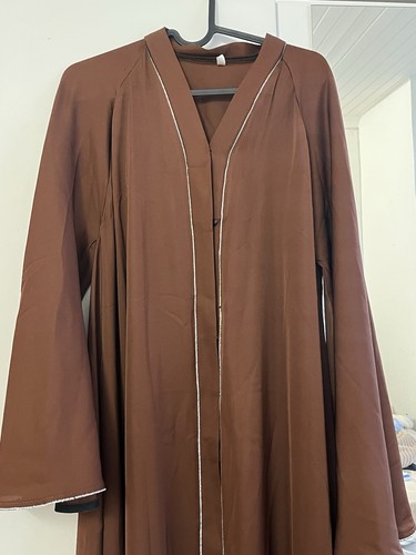 Braune satin abaya farasha - braune,