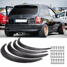 Für Opel Corsa B C D Radlauf Verbreiterung Matt Schwarz Kotflügel Zierleisten