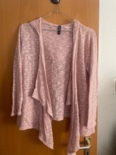 rosa strickjacke mit kapuze