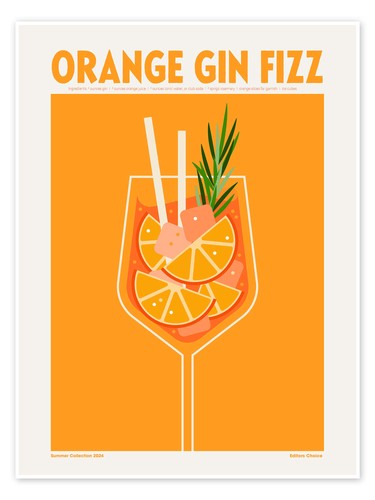 Poster orange gin fizz - poster,