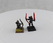 GW Warhammer Fantasy Oldhammer -2 klassische Scouts der Waldelfen aus Zinn
