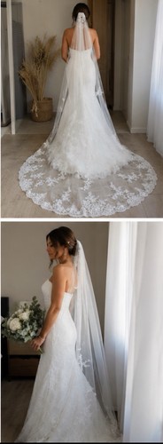 Schleier lang spitze - schleier, ivory