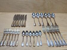 6 Personen Besteck WMF Augsburger Faden 90er Silber Auflage