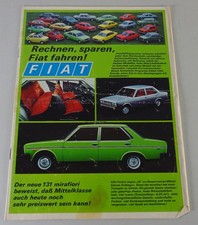 Prospekt / Broschüre Fiat 131 / 128 / 132 GL/GLS / 130 / 124 