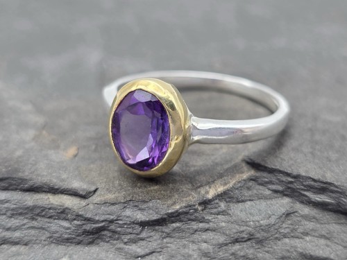 Amethyst ring aus 925 - ring,